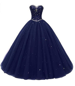 Likedpage Women's Sweetheart Ball Gown Tulle Quinceanera Dresses Prom Dress